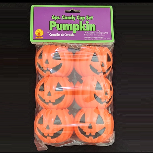 ハロウィンにぴったり！パンプキンキャンディポット6個セット｜取っ手付きミニ小物入れ