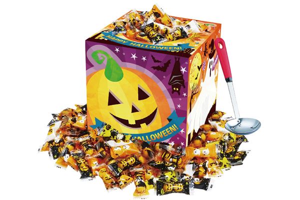 ハロウィン チョコすくいどりセット｜抽選箱・おたま・チョコ300個入り販促グッズ
