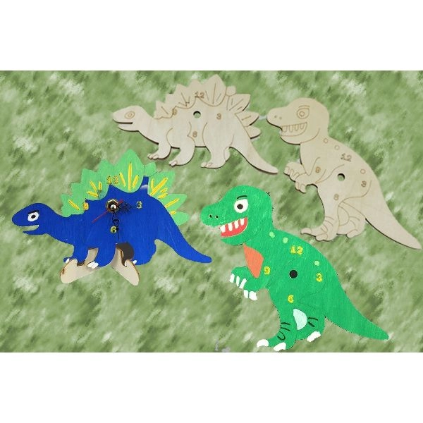 恐竜手作り木時計