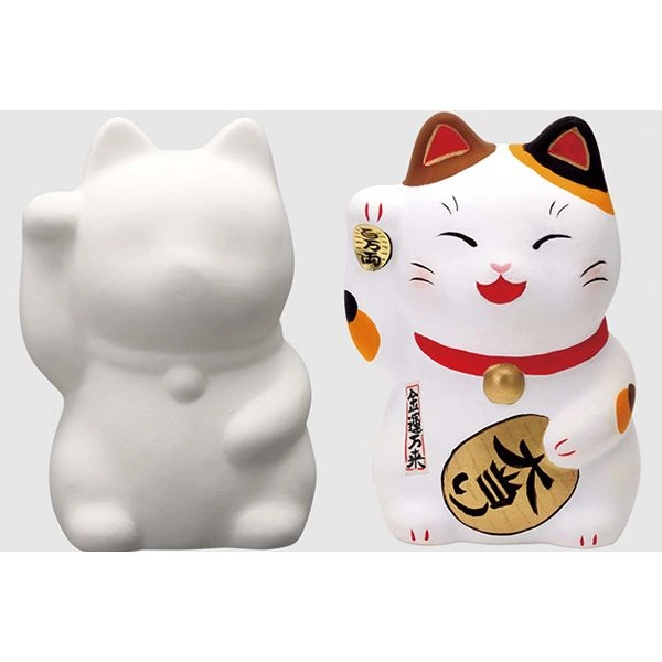 絵付け招き猫貯金箱