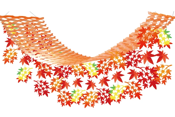 鮮やか紅葉プリーツハンガー