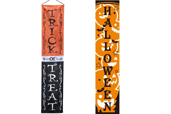壁に飾れる！ハンガータイプのハロウィンバナー【選べる2種類】