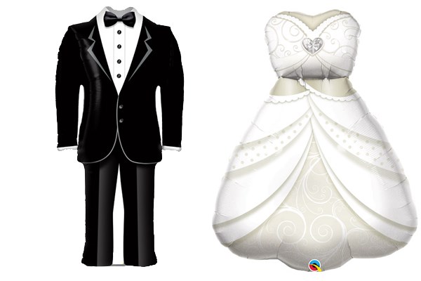 ウエディングコスチューム風船（5枚）