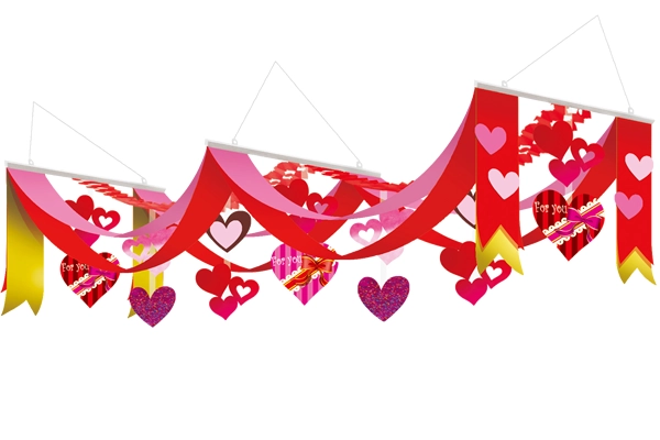 リボンバレンタインペナント