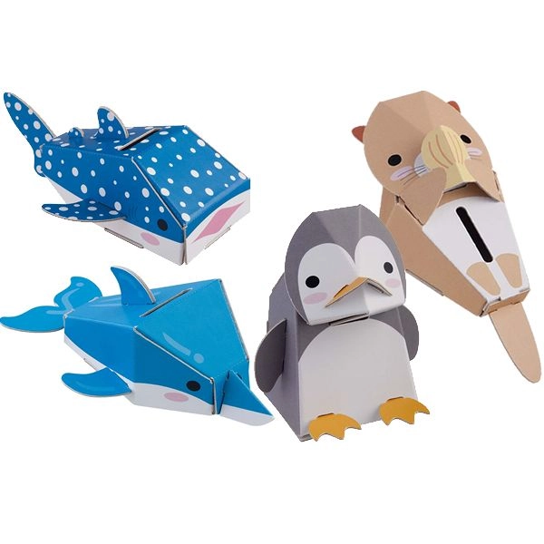 水族館ダンボール貯金箱