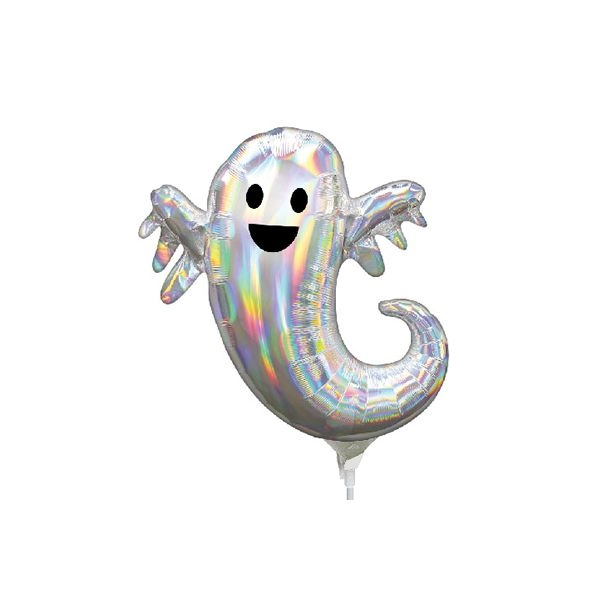 ミニハロウィンゴーストバルーンスティック付