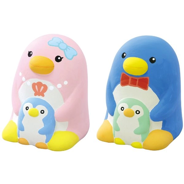 陶器の絵描きペンギン貯金箱｜イベント用品販促ZERO