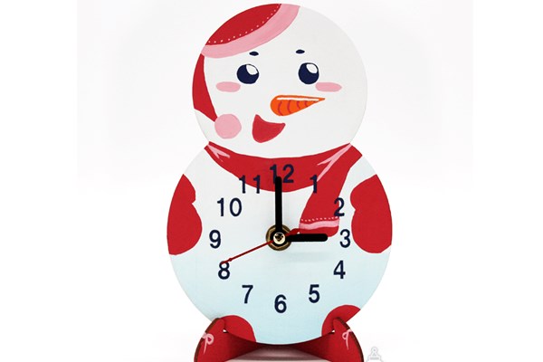 スノーマン木製時計キット