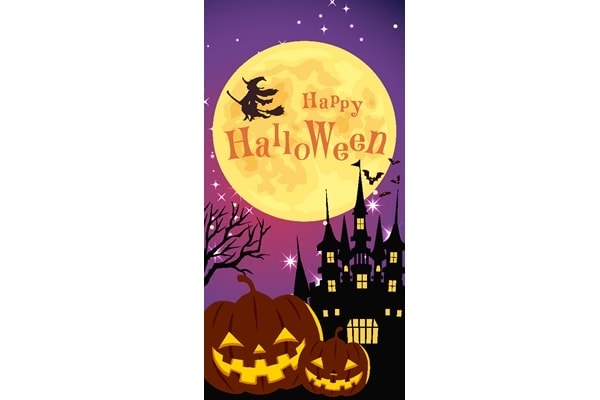 ハロウィンパープルタペストリー