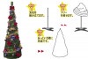 ラウンドワンタッチクリスマスツリー120ｃｍ