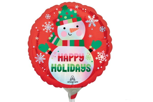 ミニスノーマン風船 UFO型 空気専用 10枚セット（オプション：カップ＆スティック）