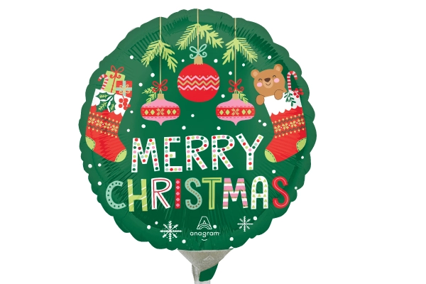 ミニクリスマスバルーンスティック UFO型 20cm 10枚セット（オプション：カップ＆スティック）