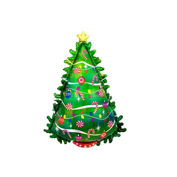 クリスマスグリーンツリー風船（5枚）