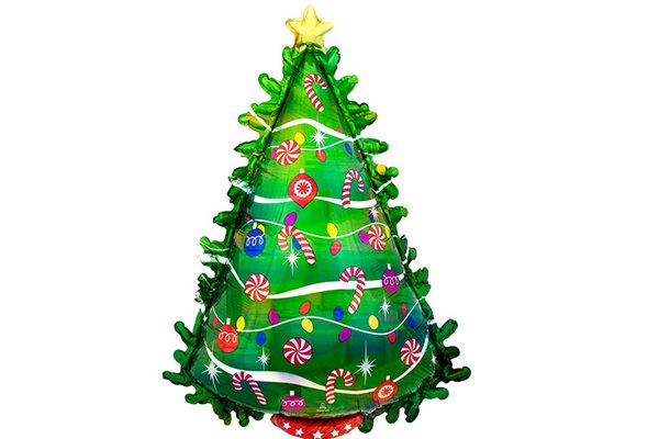 クリスマスグリーンツリー風船（5枚）