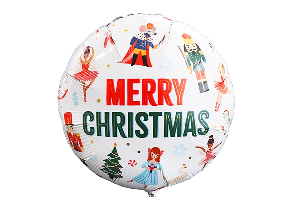 クリスマスおもちゃのキャラクター風船5枚