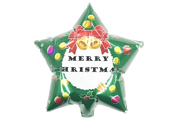 長期浮遊メリークリスマススター風船5枚