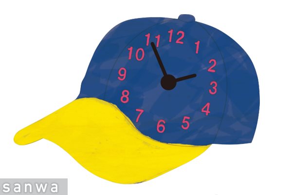 お絵描き時計帽子
