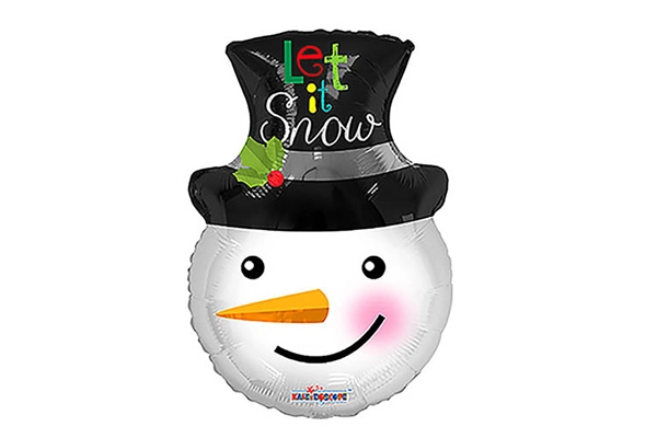スマイルスノーマン風船 27×38cm 5枚セット
