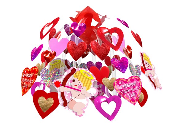 バレンタインブーケ吊り飾り