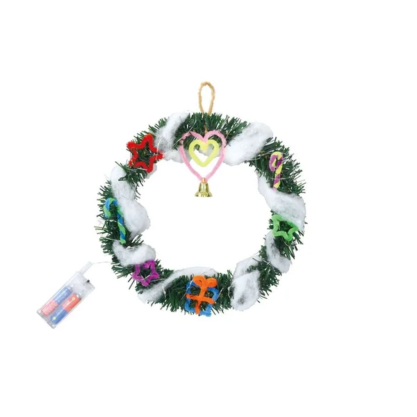 ライト付きクリスマスリース工作キット