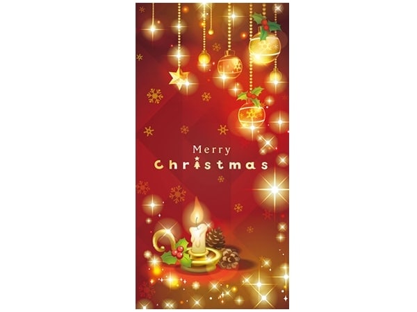 クリスマスキャンドルタペストリー（防炎）