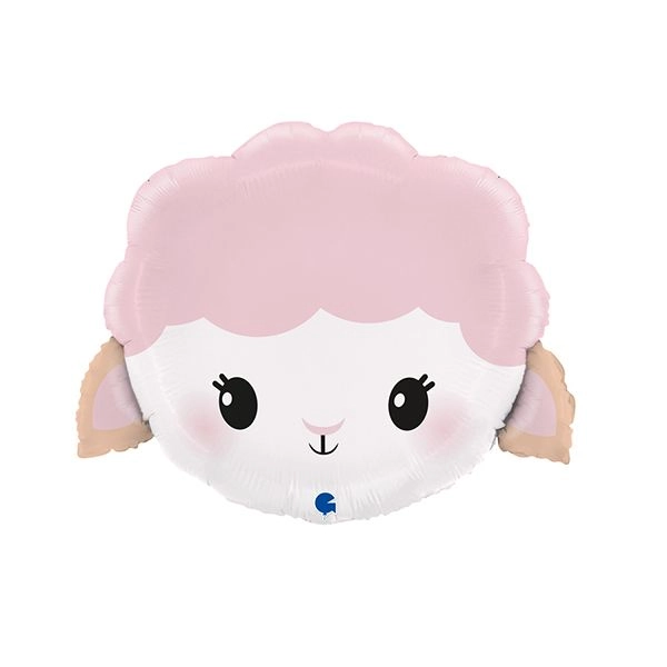 ピンクひつじ風船 5枚セット｜かわいい羊顔バルーン