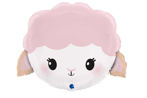 ピンクひつじ風船 5枚セット｜かわいい羊顔バルーン
