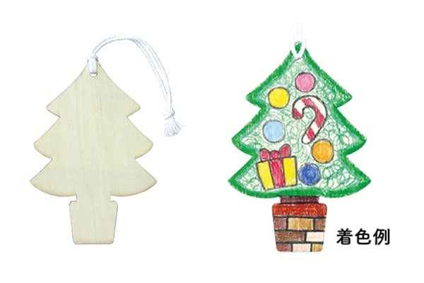 クリスマス木工ツリーオーナメント