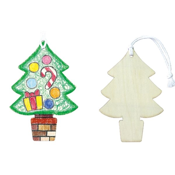クリスマス木工ツリーオーナメント