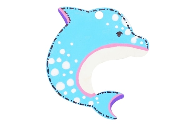 イルカ型木材プレート｜無着色木製クラフト