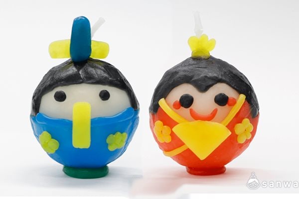ひなまつりの手作りキャンドル