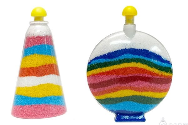 サンドアート体験キット 10名用｜選べるボトルでカラフル砂絵づくり