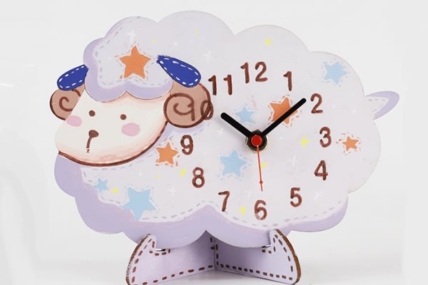 お絵描き時計ひつじ