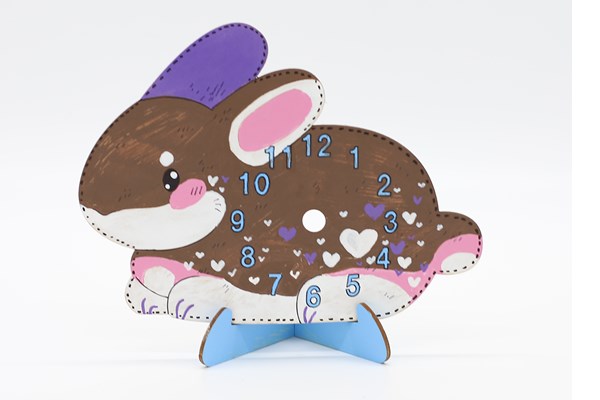 お絵描き時計うさぎ