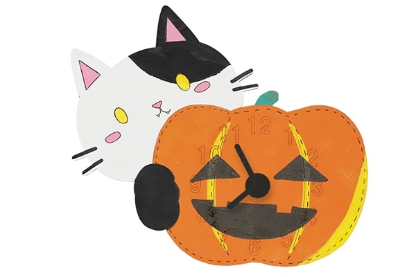 お絵描き時計ハロウィンかぼちゃ