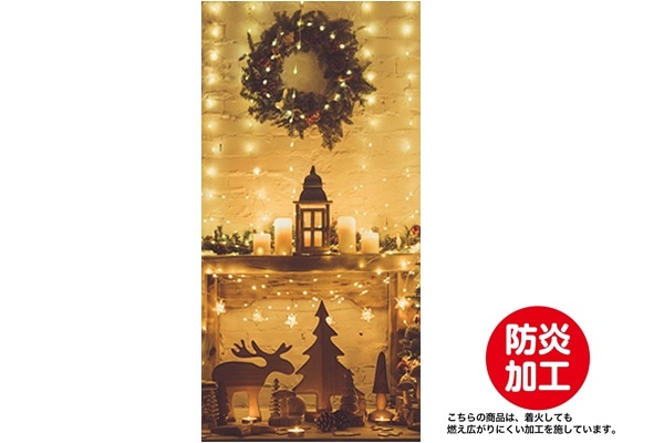 クリスマスリースゴールドタペストリー