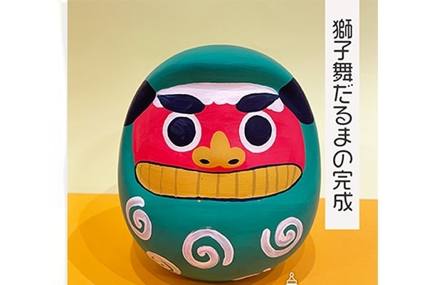 獅子舞の貯金箱絵付け工作