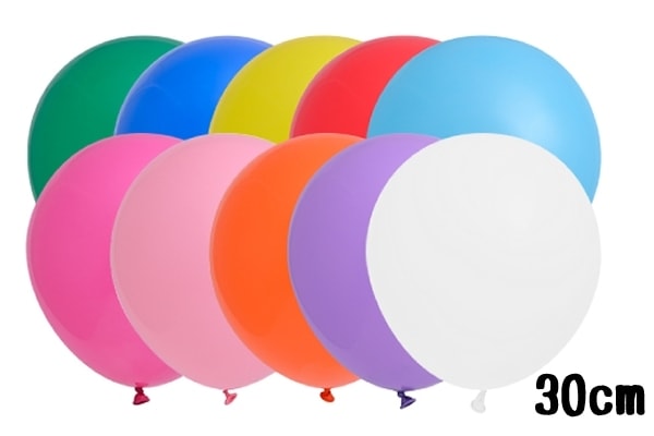 カラフルで定番人気！12インチ（約30cm）オリジナル10色アソート 天然ゴム風船｜200枚セット