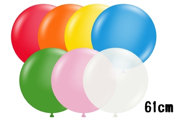 圧倒的な存在感！24インチ（約61cm）スタンダードアソート 天然ゴム風船｜7色アソート