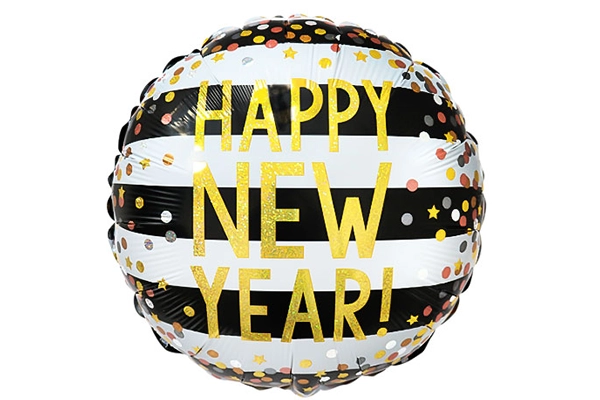ニューイヤーコンフェティ風船（5枚）