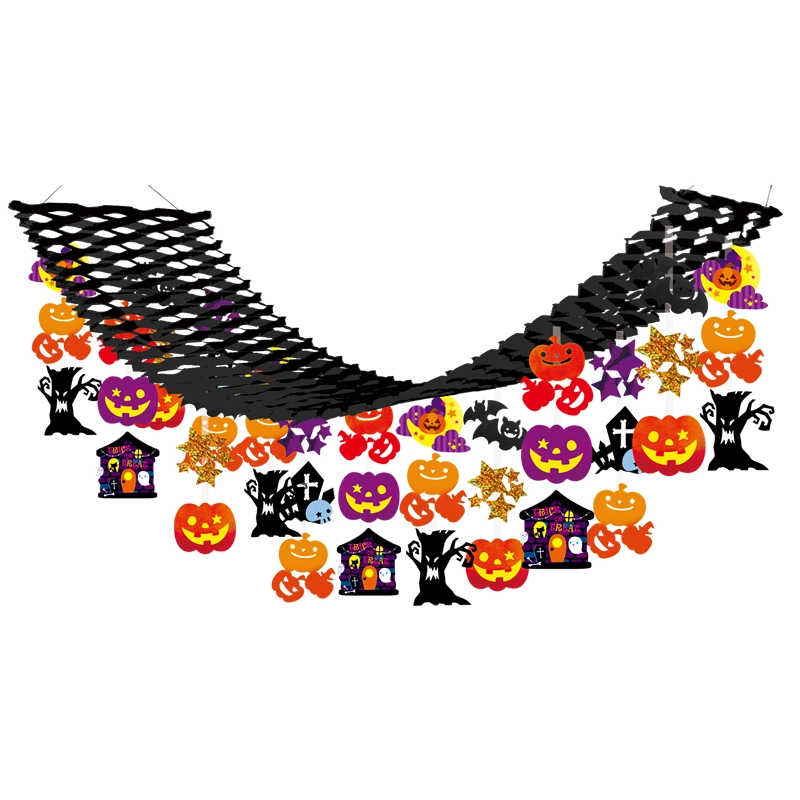 ハロウィンブラックプリーツハンガー