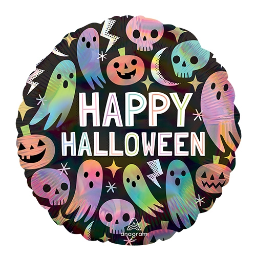 イリデーセントパステルハロウィン風船 UFOタイプ 5枚入り ヘリウム対応