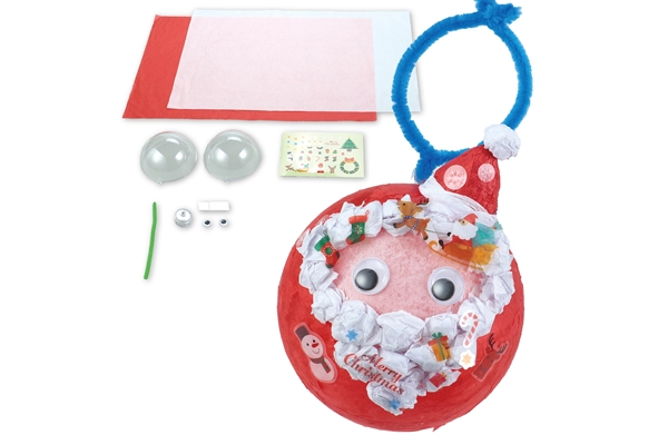 クリスマスサンタランタン工作キット（LEDライト付き）