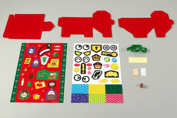 クリスマスサンタランタン工作キット（LEDライト付き）