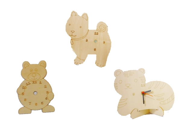 どうぶつ木製時計キット｜色塗り＆組み立てで作れる手作り時計【在庫限り】
