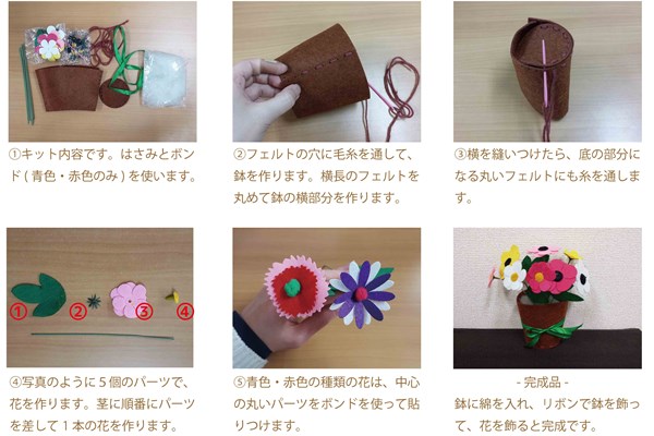 立体フラワーポットクラフト