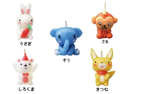 どうぶつキャンドル手作りキット｜体温でやわらかくなるワックス粘土で作る限定クラフト【全5種・約H6cm】