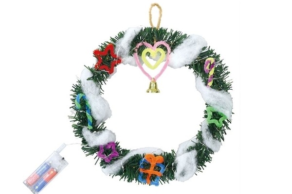 クリスマスリースライト付き飾り