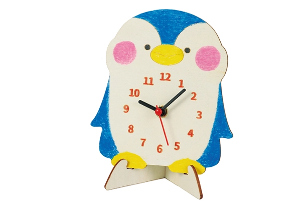 おえかき木製ペンギン時計づくりキット