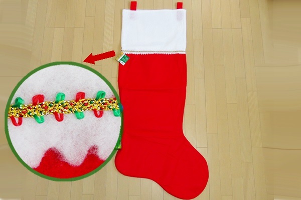 ジャンボクリスマスストッキング（スパンコール付き）